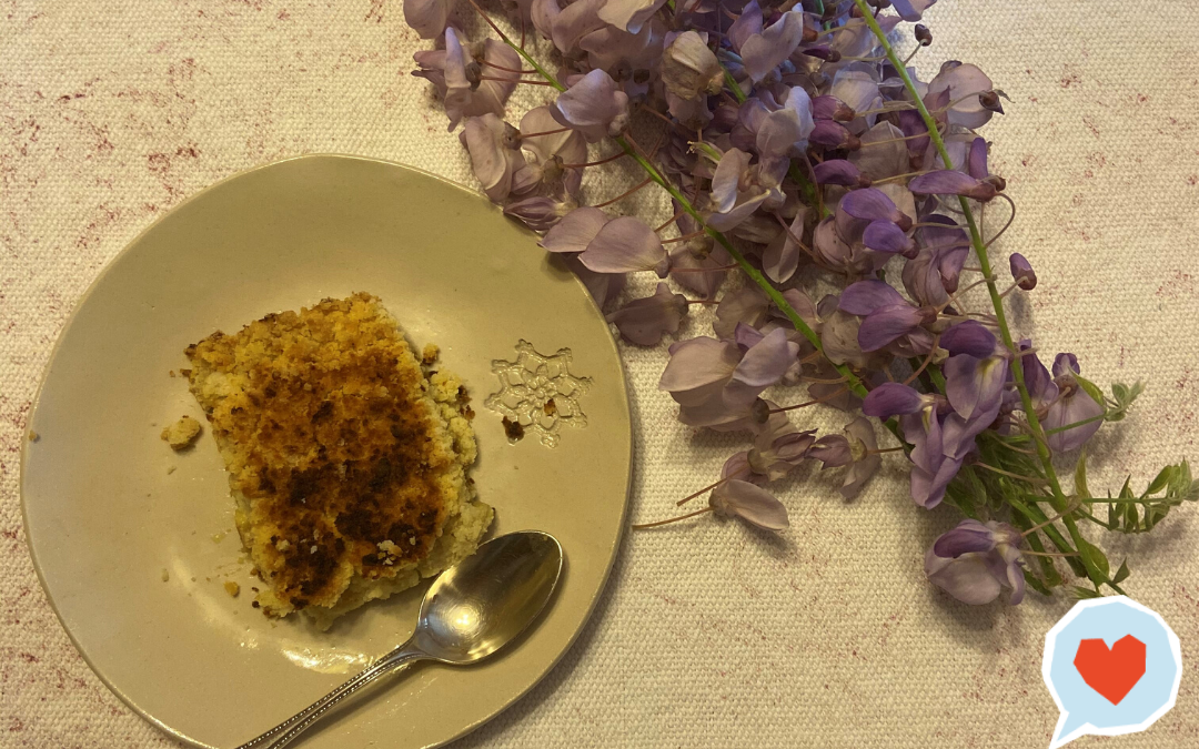 Crumble aux Zingy et à la Rhubarbe